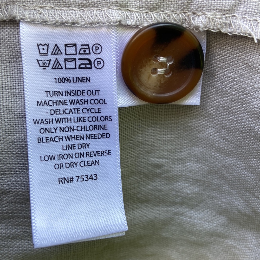 Tahari Notched Lapel Two Button Linen Blazer Wome… - image 7